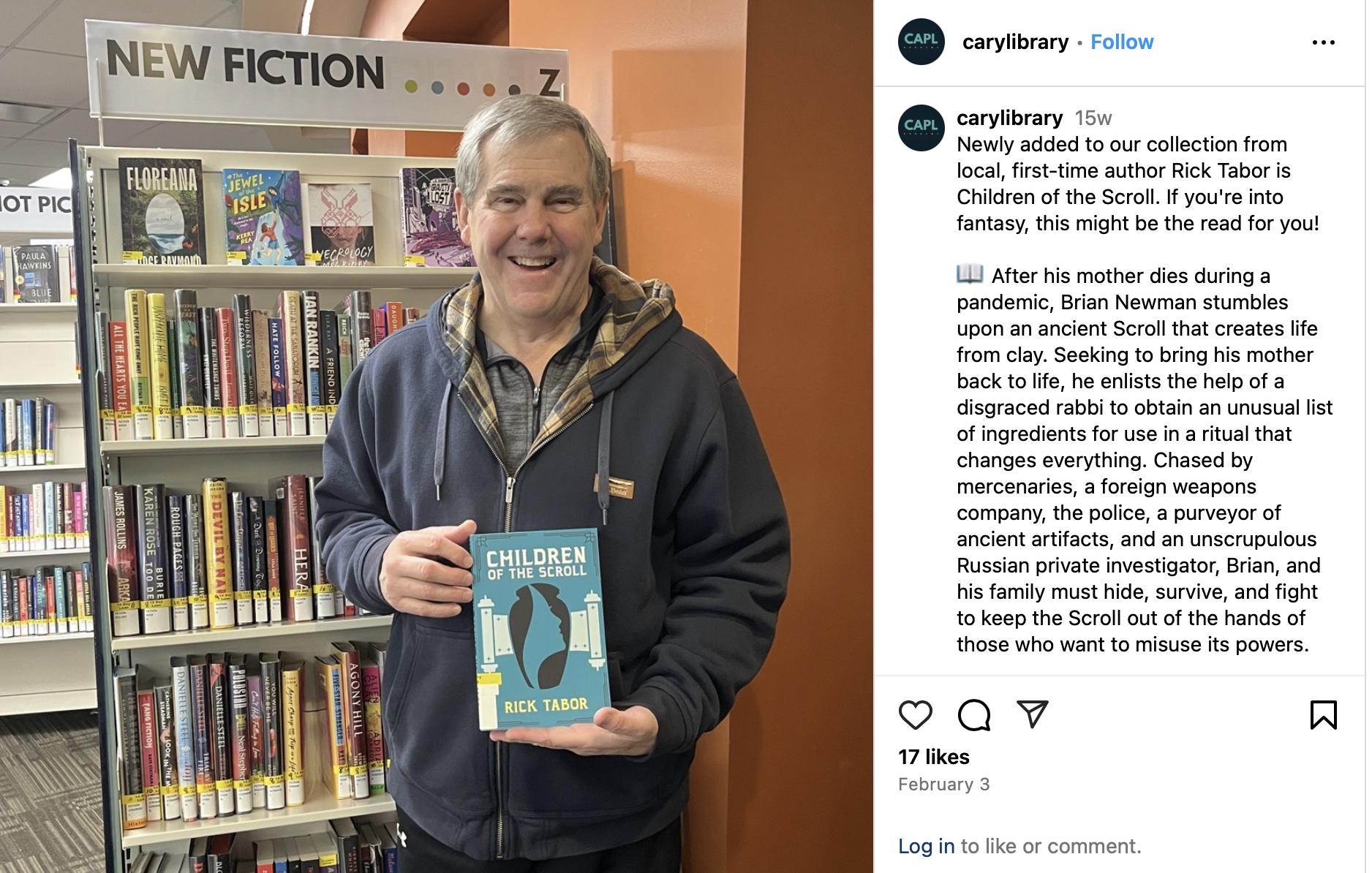 Rick at the Cary Library