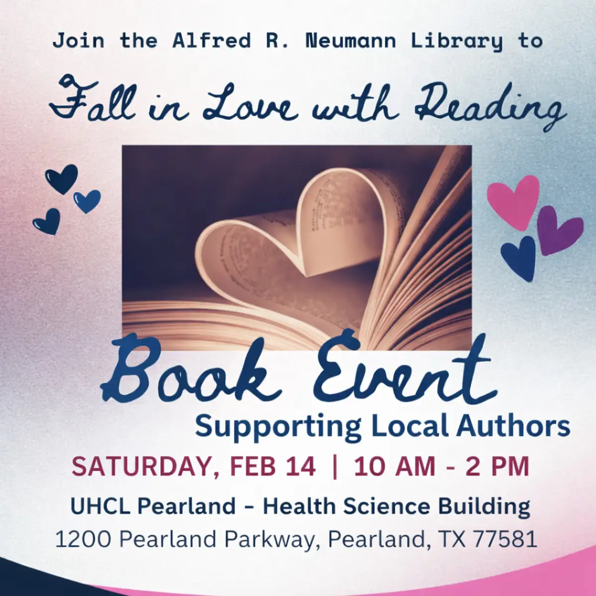 Fall In Love with Reading Author Event Pearland TX